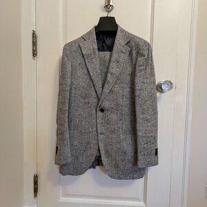 Suit Supply Jort Herringbone Silk and Linen Suit